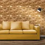 Kayra Decor Diamond 3D PVC Wall Panels - Beech Wood Color Diamond Design - (Pack of 20)