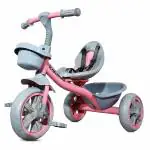 Kidsmate StarLight Premium Tricycle for kids 2 to 5 years | Tricycle for Boys & Girls | Cycle for kids Sturdy 3-Wheel Kids Bike with Bell and Toy Basket | Max Weight Capacity 30 kg baby cycle - Pink