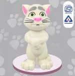 KIWI Kool Intelligent Talking Tom Cat Toy, Say with Recording Rhymes ( 2+ Years, White)