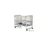 Arcedo Handcrafted Furniture Crest Wooden Baby Cot With Mosquito Net, Height Adjustable, with Storage - (White)