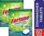 FORTUNE Dishwasher Tablets, 5 in 1 Action, Fresh Scent, 90 Count (90.00)
