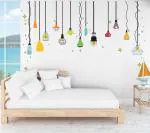 Rawpockets Decorative Hanging Lamp With Stars Self Adhesive Wall Sticker