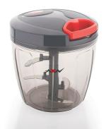 AXN Multipurpose Manual Vegetable Food Master Chopper Round Grey, 1000ml