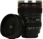 Fitaza Camera Lens Shaped Thermos Cup with Sip Slot Stainless Steel Coffee Mug (300 ml)