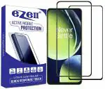eZell ONEPLUS NORD CE 3 LITE 5G FULL TEMPERED GLASS By Rhino (2 Packs), Sensitive touch,9H Hardness, Anti-Scratch, Edge to Edge Full Glue Tempered Mobile Screen protector with Wet & dry Wipes