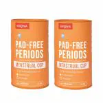 Sirona Reusable Menstrual Cup with FDA Compliant Medical Grade Silicone - Medium (Pack of 2)