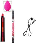BINGEABLE HDA36 Pro Waterproof Sketch Pen Eyeliner, Long Lasting Super Matte 5 in 1 Lipsticks, Premium New Eyelash Curler