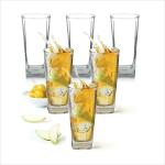 Treo by Milton Atlas Tall Transparent Glass Tumbler,280 ml (pack of 6)