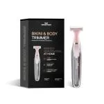 WINSTON Electric Cordless 3 in 1 Body Bikini Eyebrow Trimmer Shaver Rechargeable Battery Operated Painless Portable Women Hair Removal Machine (42W Pink Silver)