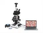 ESAW Trinocular Microscope With Semi Plan Objectives Magnification 40X 1500X And CMOS Camera 3Mp And Slide Box White -TRINO3.2CMOS