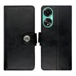 A D Enterprises Manjoor Black Flip Cover for Oppo A78 4G| Magnetic Case| Shock Absorbent| Flip Cover Oppo A78 4G