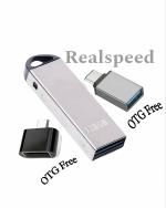 REALSPEED 128GB USB 3.0 Pen Drive with 1 Type C & 1 Mirco OTG Free - Silver