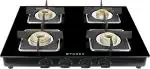 FABER HOB COOKTOP PEARL 4BB BK Glass Manual Gas Stove (4 Burners)