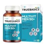 TrueBasics Multivit Men 50+ One Daily, Multivitamin for Men, Multiminerals, Immunity Boosters, for Energy & Eye Health, Clinically Researched Ingredients, 30 Multivitamin Tablets