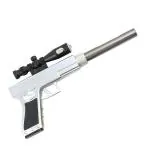 TLISMI Shiny Solid Colored Creative Fun Novelty Pistol Shaped Pen with Small LED Light Fancy PUBG Sniper Rifle Gun Styled Gel Pen for School, Boys, Girls, Kids, Birthday, Party Gifts (Pack of 1)