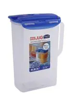 Lock & Lock Aqua Fridge Door Transparent Plastic Water Jug With Flip Top Lid 2 L