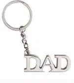 Blue Aura Universal Silver Metal Premium Dad Words Keychain