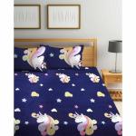 RAREBIRD 220 TC RAREBIRD Double Printed Bedsheet (Pack of 1, Red, Yellow, Multicolor)*