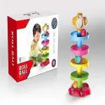 KTRS ENTERPRISE 5 Layer Ball Drop and Roll Swirling Tower for Baby and Toddler Development Educational Toys | Stack, Drop and Go Ball Ramp Toy Set Includes 2 Spinning Acrylic Activity Balls