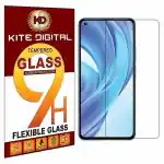 Kite Digital Xiaomi Redmi Mi 11 Lite Transparent Tempered Glass Screen Protector with Full Screen Coverage (Except Edges) and Easy Installation Kit (Pack of 3)