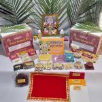 Bhakti2Shakti-Making Worship Special - Shree Satyanarayan Pooja Kit | Jumbo Kit | Adhik maas satyanarayan katha saman | 1 meter red-yellow-white cloth