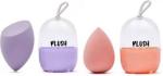 PLUSH Blends- Peachy& Lilac Puff Beauty Blender Makeup Puff with Protective Cases