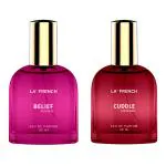 LA' FRENCH Belief & Cuddle Perfume Combo For Men & Women -30ml + 30ml | Premium Luxury Long Lasting Fragrance Spray | Eau De Parfum | Ideal For Men & Women | Perfume For Men & Women | Pack Of 2