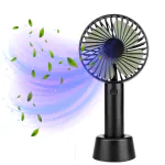 MMAK Mini Hand fan Rechargeable Mini Fan with USB Charging | 3 Speed Option | Portable, Handheld and Small hand Table Fan (Multicolor)