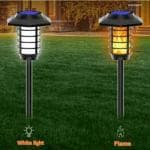 Homehop Garden Solar Light Outdoor 48LED Waterproof Flickering Flame Lamp for Garden, Balcony, Gates, Lawn, and Home Decor with Two Lighting Modes (Pack of 2)
