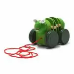 Smartcraft Walk-A-Long Pull Along Toy Wooden Caterpillar (1 to 2 years) - Multicolor (Pack of one)