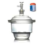 ABGIL Glass Vacuum Desiccator With Cover Knob and Porcelain Plate With Vacuum Silicone Grease Size 300mm