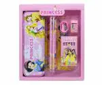 Grest Princess Stationery Set with Geometry, Pencils, Eraser, Scale, Sharpener and Crayons