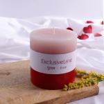 ExclusiveLane Rose Reminiscence Handmade Scented Pillar Candle 30 Hour Burn Time