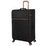 it luggage Bewitching-Black-Large-81cm Expandable Soft case 8 Wheel Trolley Bag Luggage Trolley with Shoe Pouch & Wet Pouch Check-in Luggage