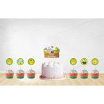 Untumble Jungle Cup cake & cake topper set ( Pack of 25)