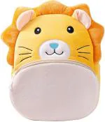 Frantic Kids Soft Animal Cartoon Velvet Plush School Backpack Bag For 2 To 5 Years(YellowLion)