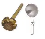 Urban Buy Aluminium Tadka Pan With Wooden Rai ,Mathani Rai and Multicolour, Pack of 2