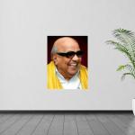 Wallzone Multicolor Pvc, Vinyl Dr.Kalaignar Karunanithi Dmk Medium Wallsticker, 43 X 35 Cm