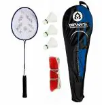 Fox Badminton Rackets, Badminton Racquet, Badminton Set, Badminton Kit with 1 Pc Racket, 2 Pcs Shuttlecock, Badminton Net and Cover (Blue 1 Piece with Shuttlecock & Net)