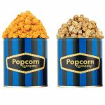 Popcorn & Company Festive Gift Combo Pack of 2 Tins (Caramel Krisp -130 Gm & Cheddar Cheese Popcorn -60 Gm) - 190 GM