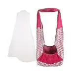 beetot New Born Baby Swing Cradle (Jhula) | Cradle Cloth, Removable Mattress Bed, and Mosquito Net (No Any Hanger Or Spring| Weight Capacity up to 20kg | Age from 0-12 Months | Cradle (Red)