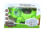 Globular Clever Elephant Battery Operated Walking Funny Toy For Kids with Light and Sound (Pack of 1 Multicolour)