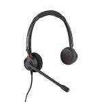 Gbh Black Pu Metal 520Hd Wired On Ear Binaural Noise Cancellation Headset With Mic