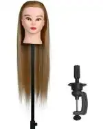 LYTIX Golden Synthetic Hair Dummy for Training Head Cosmetology 24 to 26 inch