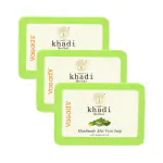 Vagad's Khadi Aloe Vera Soap 125gm | With Aloe Vera Extract | Free from Parabens | Pack of 3