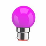 imee Round Shape Night LED Bulb (0.5 Watts | Pink | Base B22) - Pack of 10