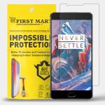 FIRST MART Crystal Clear Impossible Flexible Fiber Tempered Glass Screen Protector for OnePlus 3T and One Plus 3