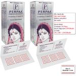 PERPAA Kumkum Light Maroon Round Bindi Book for Ladies Forehead Pack of 2-15 Flaps Each Box (Stick On) (09,Diameter 2mm)