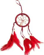 Ryme Multicolor Velvet Red Dream Catcher 3 Inces Wool Dream Catcher, 3 Inch