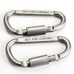 ADD GEAR Aluminum Carabiner, Hooks, Alloy Keychain Buckles, Camping Acc. for Hiking (Pack of 2)